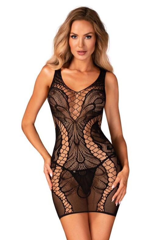 Szexi necc dressz, D608 fekete miniruha