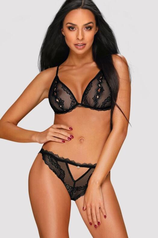 Millagro fekete melltart�s szett