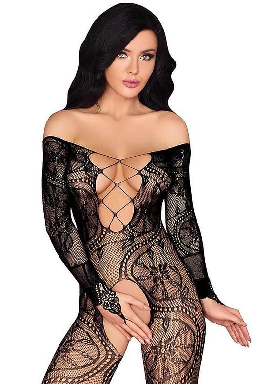 Olamiden bodystocking, fekete cicaruha