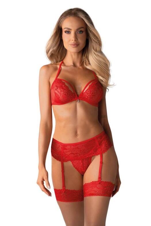 838-SEG-3 piros szexi feh�rnem� szett