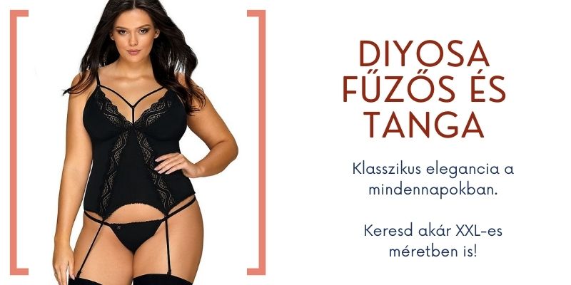 Szexi plus size fehrnem, Diyosa fz szett XXL