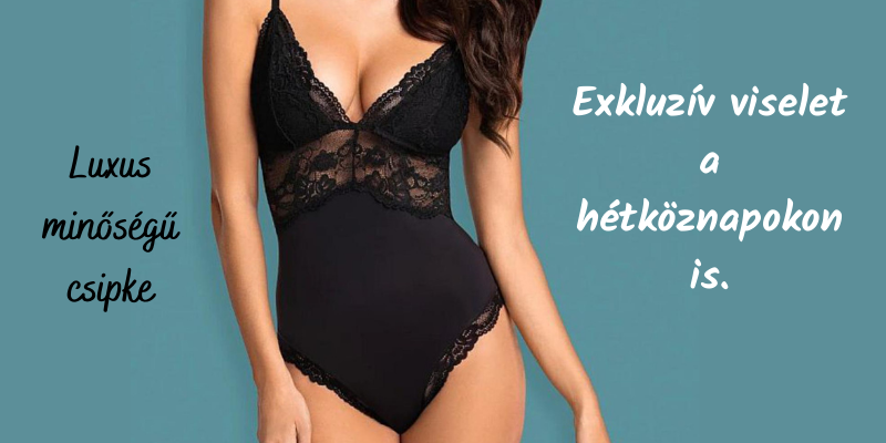 Luxus fehrnem, 810 fekete body L/XL