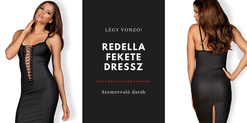 Szexi ruha, Redella fekete dressz s tanga